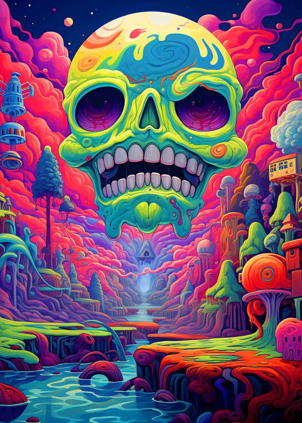 Psychedelic Skull